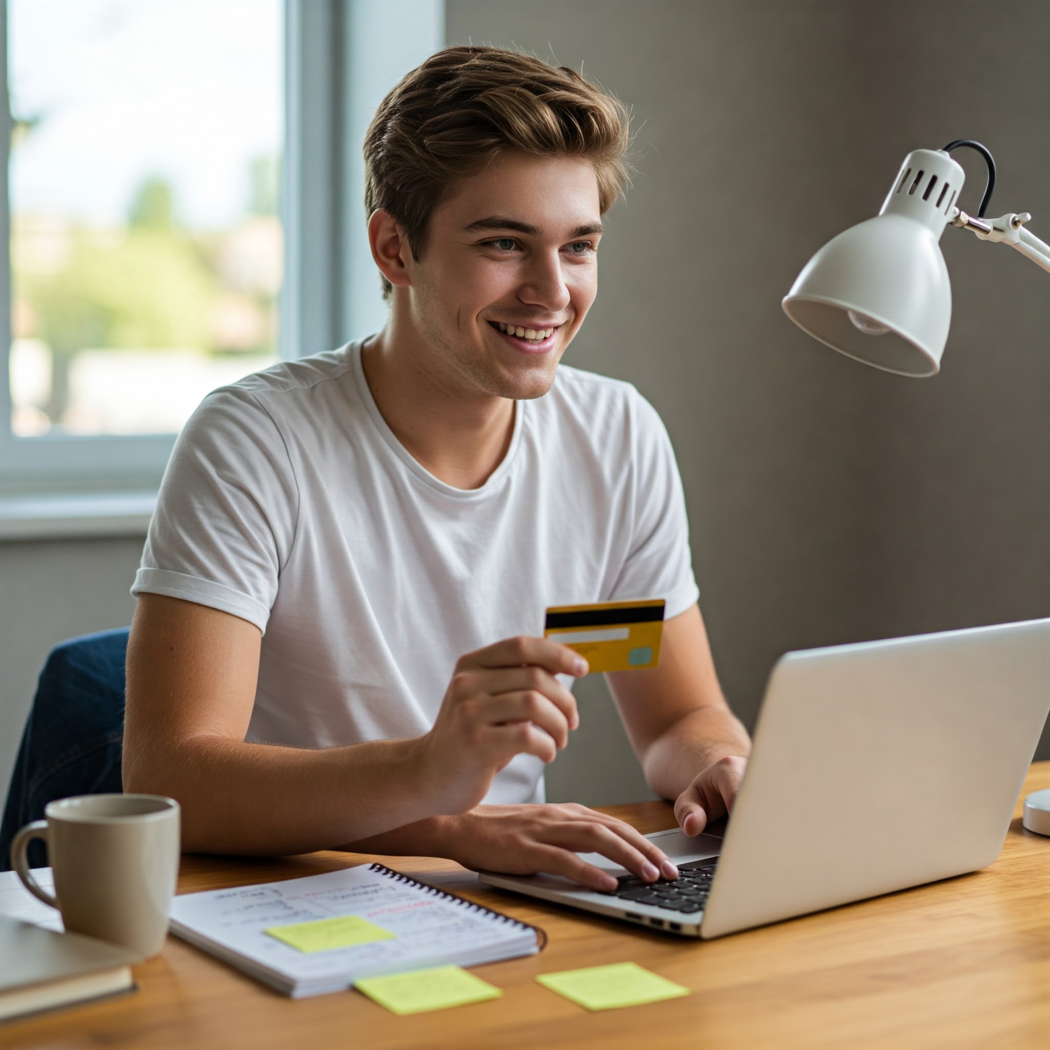 Student using credit card responsibly