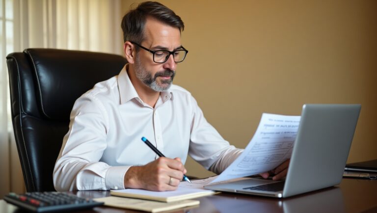 Reviewing loan documents for better interest rates.