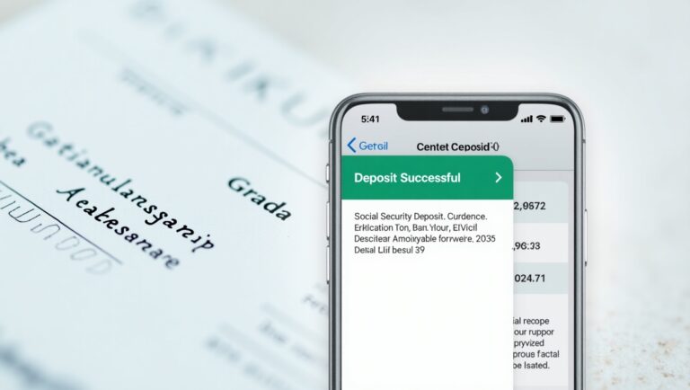 Direct deposit notification for April 2025 Social Security payment.