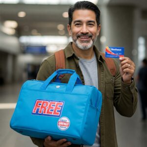 Smart traveler avoids Southwest Airlines baggage fees with credit card perks and carry-on.