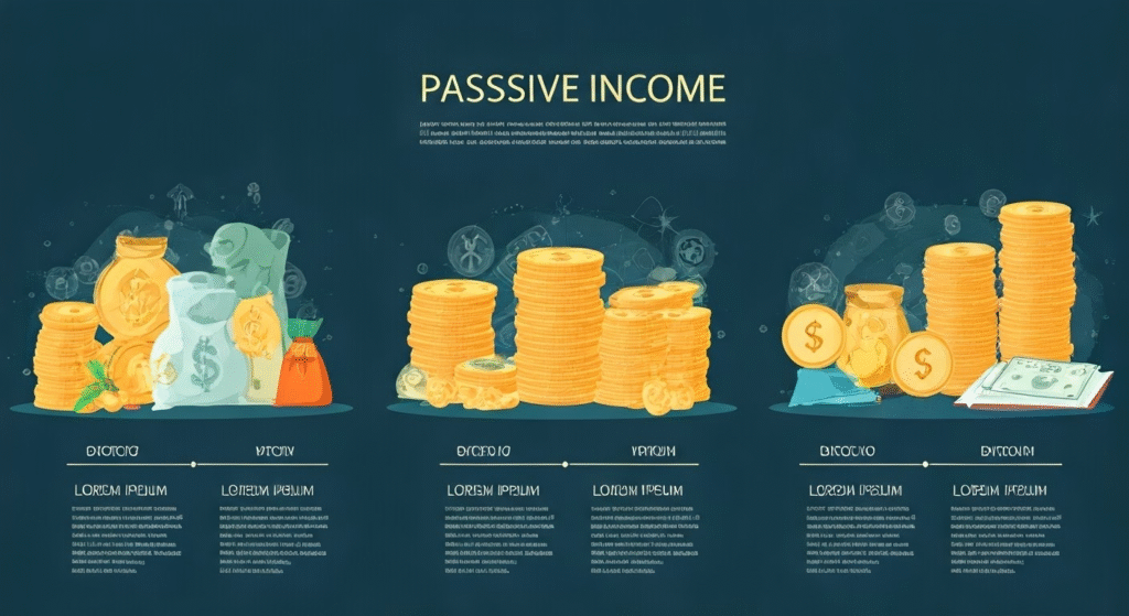 Infographic on passive income concepts