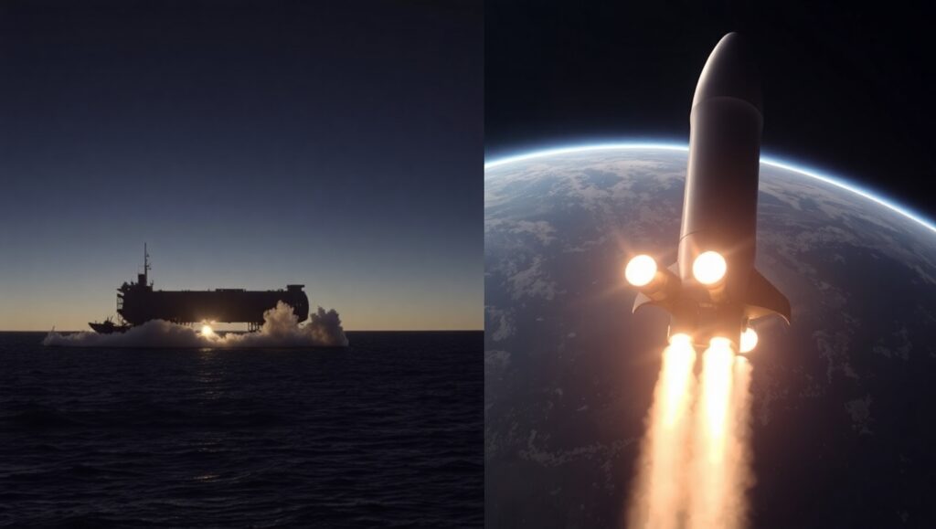 Super Heavy lands, Starship reignites