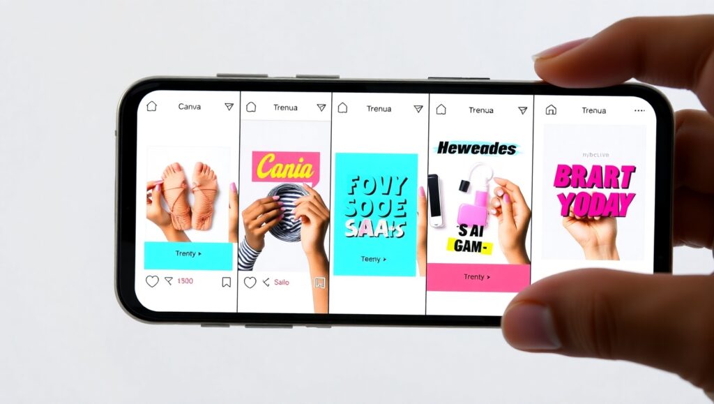 Faceless Instagram stories with Canva templates for affiliate products.