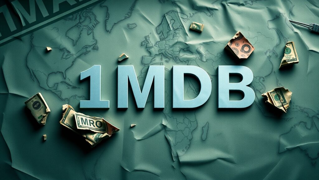 Visual representation of the global financial impact caused by the 1MDB corruption scandal.