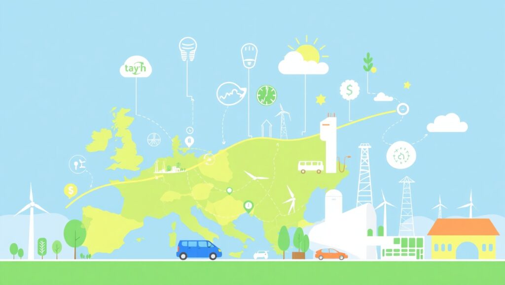 Visual of private investment boosting Europe's capital markets with focus on AI, cleantech, and economic innovation