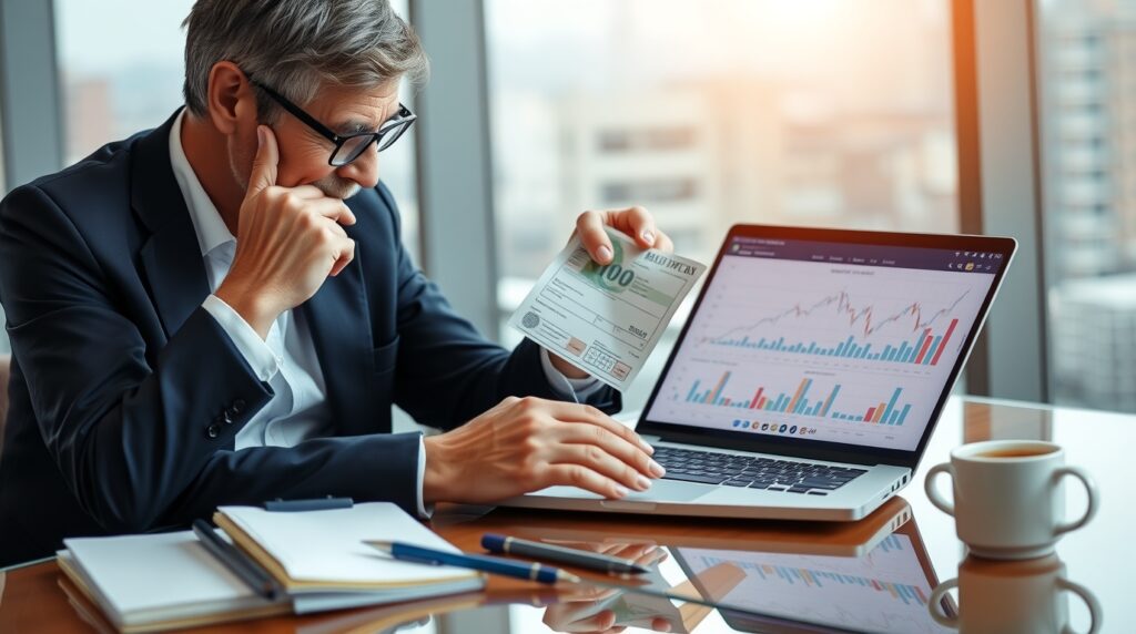 Investor making a lumpsum mutual fund investment