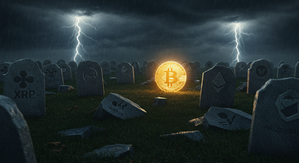 Altcoins fading while Bitcoin rises strong