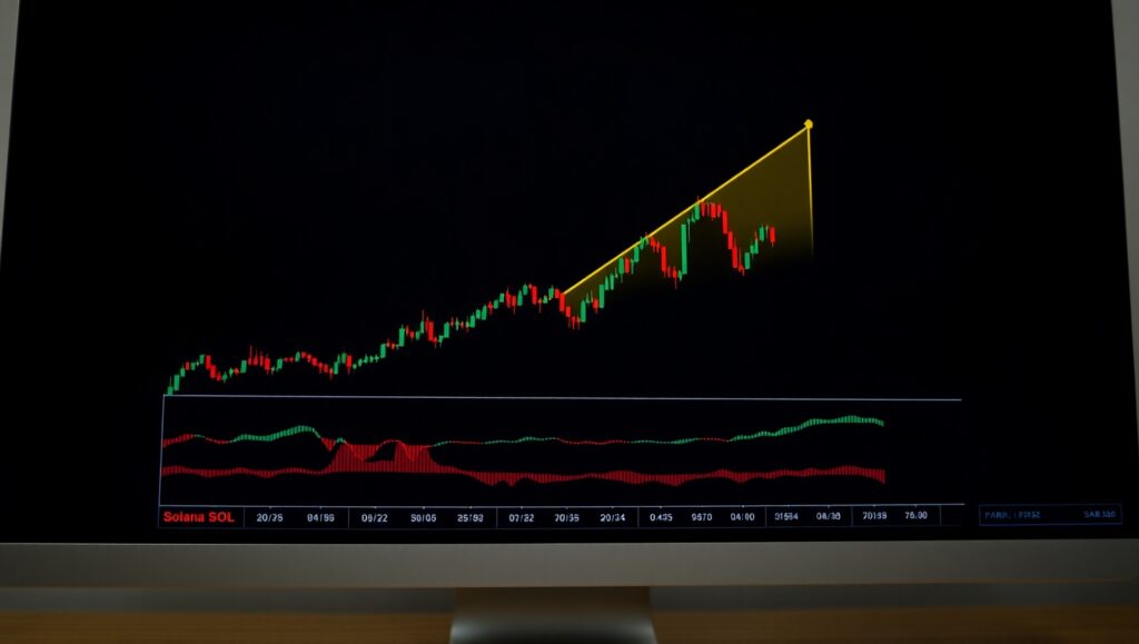 A whale representing large investors accumulating Solana coins.