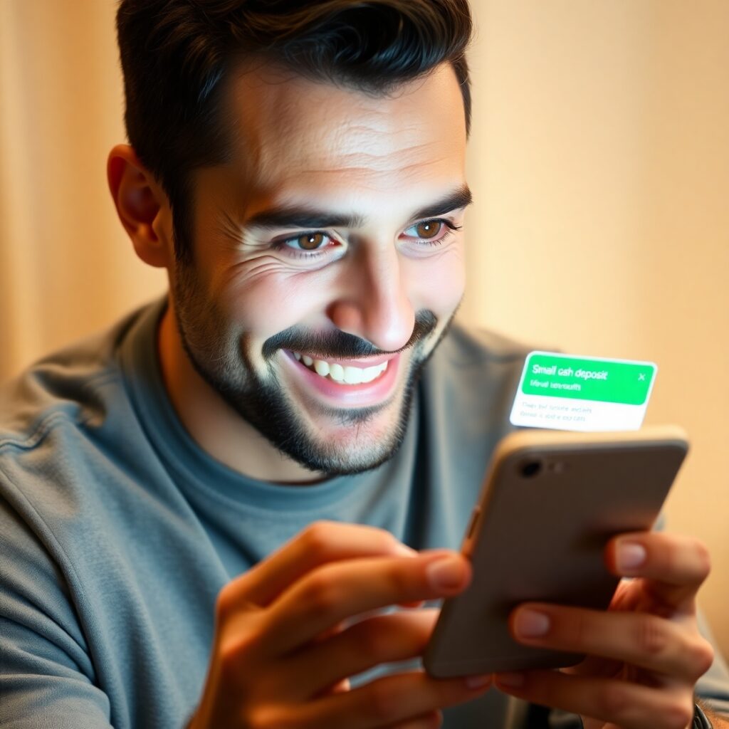 User receives settlement payout notification on banking app