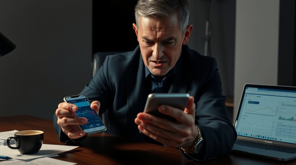 Investor tracking Dow on mobile app
