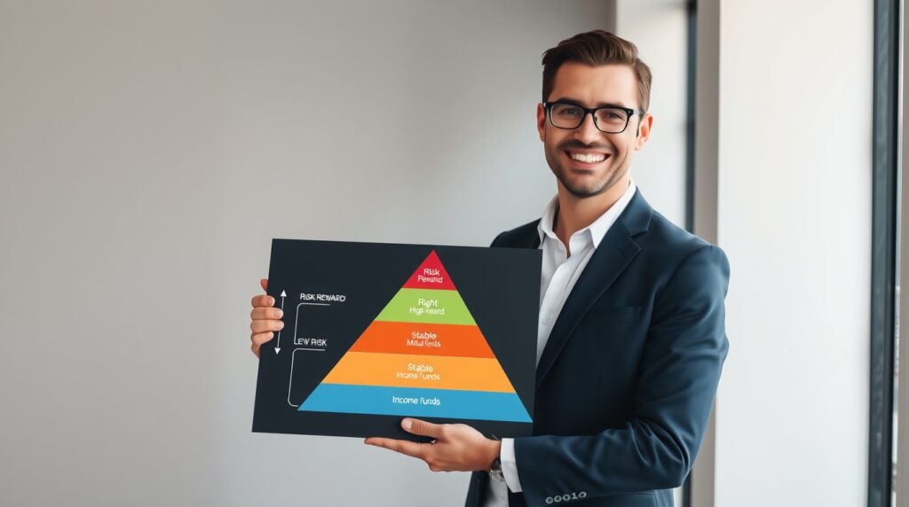 Risk-reward pyramid of mutual funds