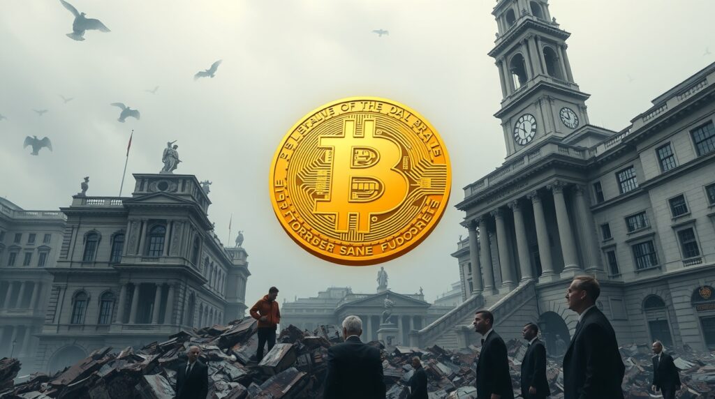 Bitcoin disrupting traditional finance.