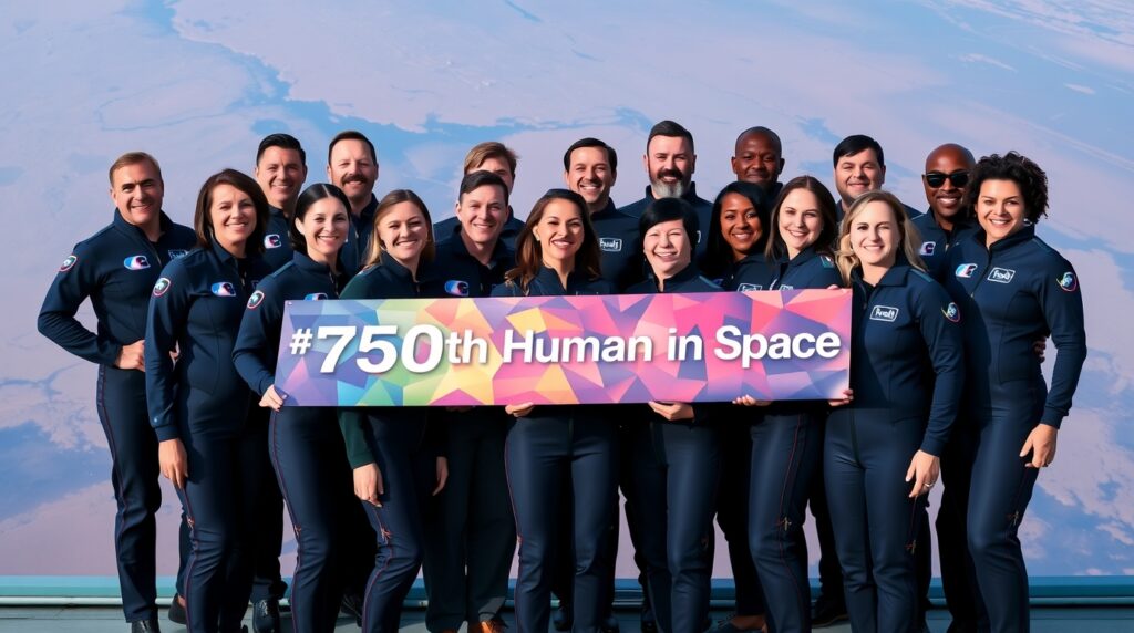 Celebrating 750th space traveler