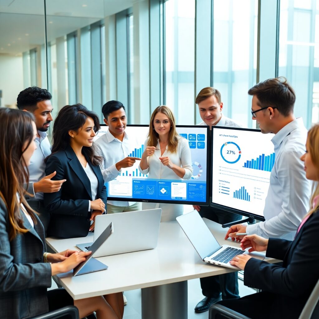 Employees learning AI for workplace survival