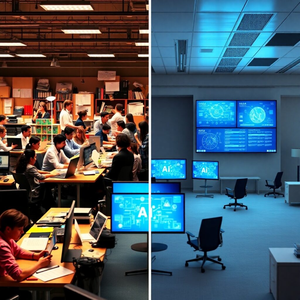 Workforce replaced by AI agents