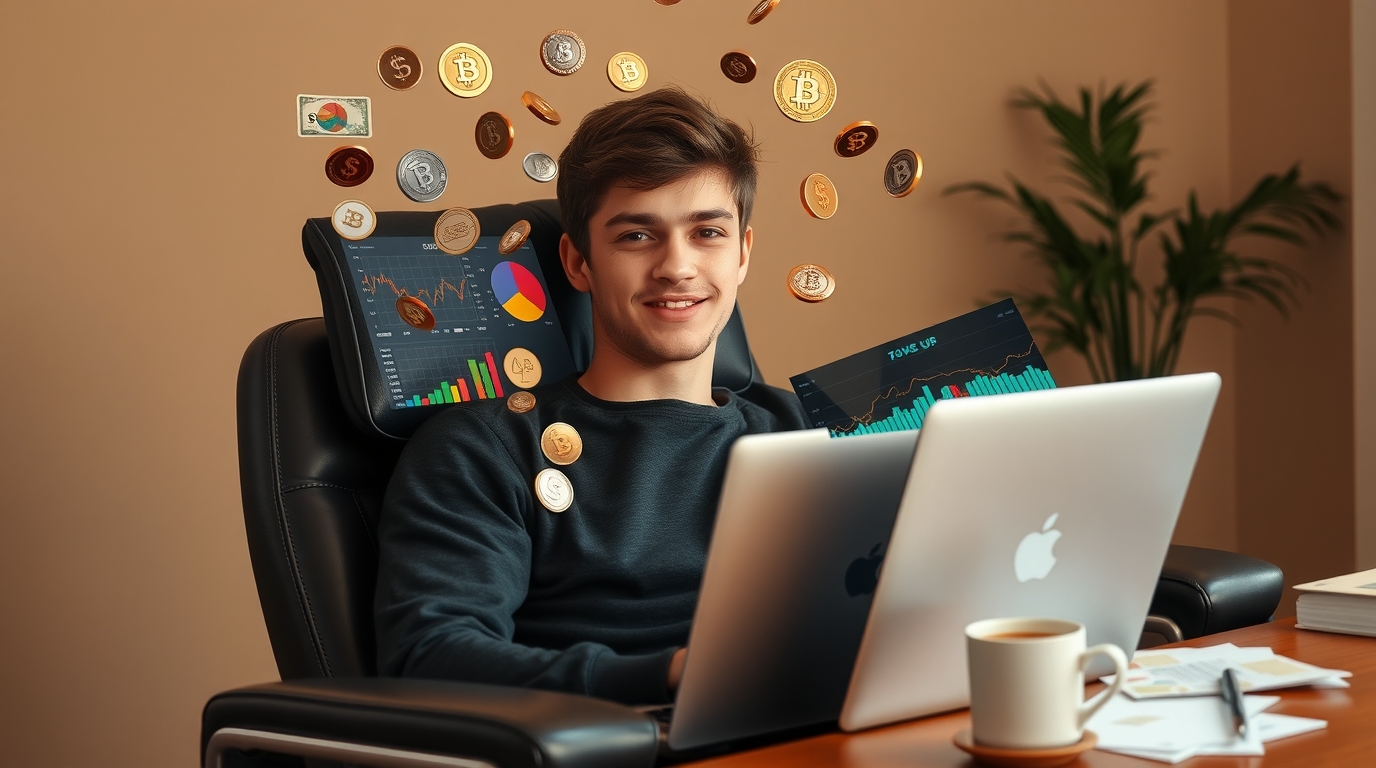 Young investor planning for passive income