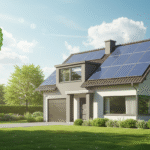 Eco-friendly home with solar panels