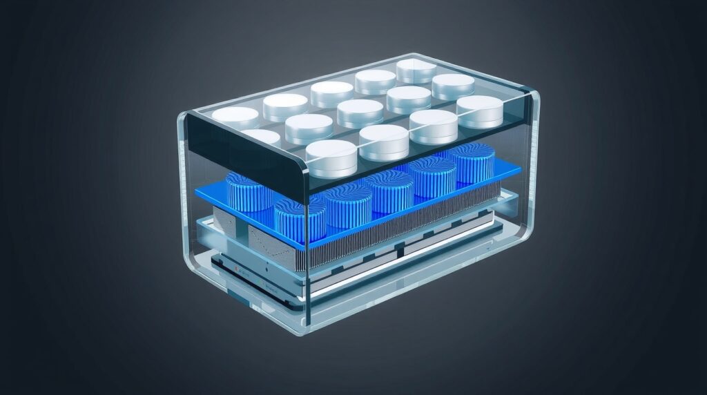 Solid-state battery technology diagram