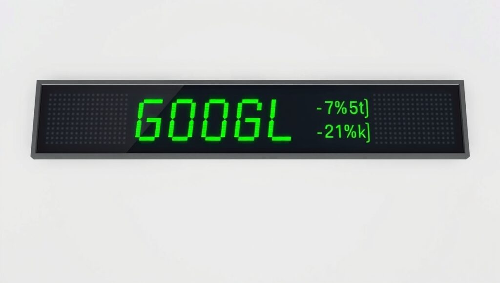 GOOGL real-time stock price ticker display