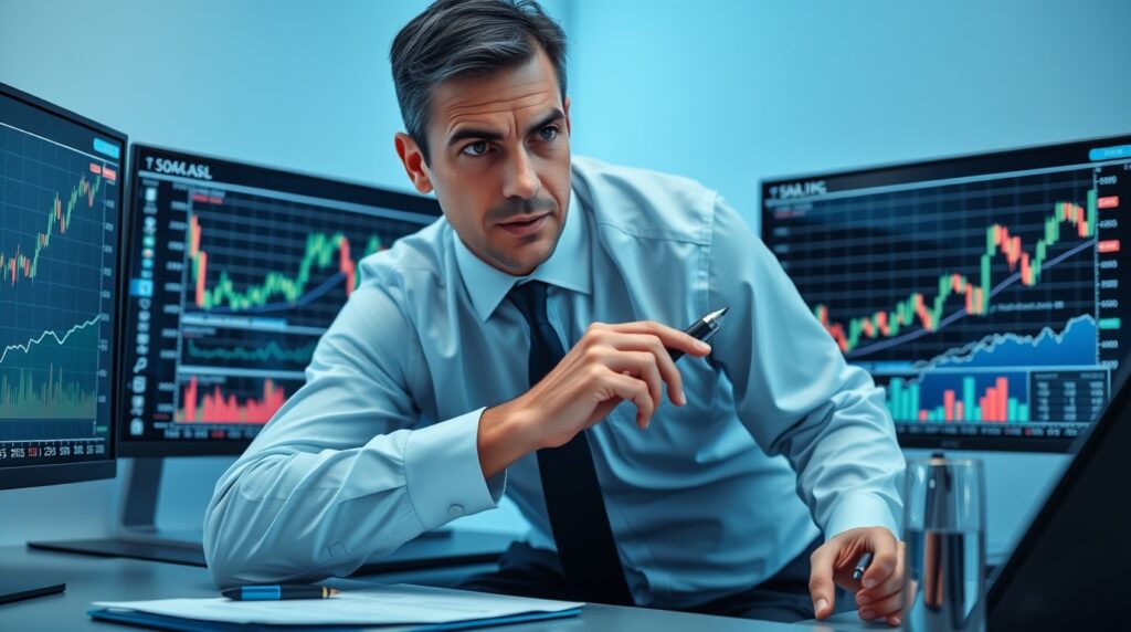 Investor analyzing QuantumScape financial data