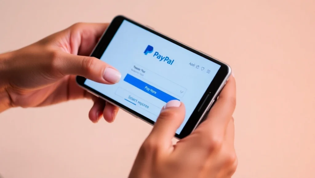 PayPal mobile payment app interface