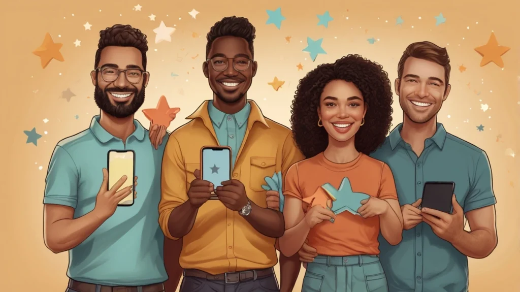 Happy satisfied telehealth customers