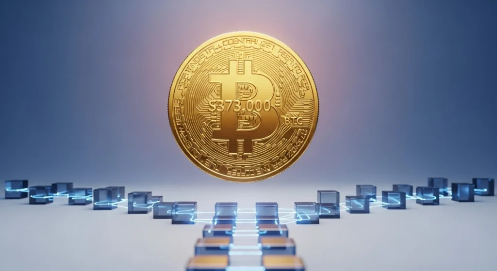 $373,000 BTC Bitcoin block reward visualization