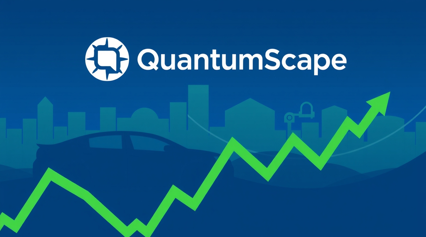 QuantumScape stock performance chart with EV graphics