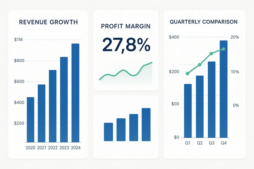 AMD financial results dashboard