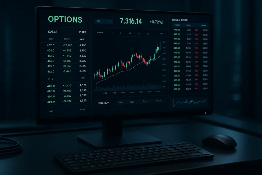 MIAX options trading platform interface