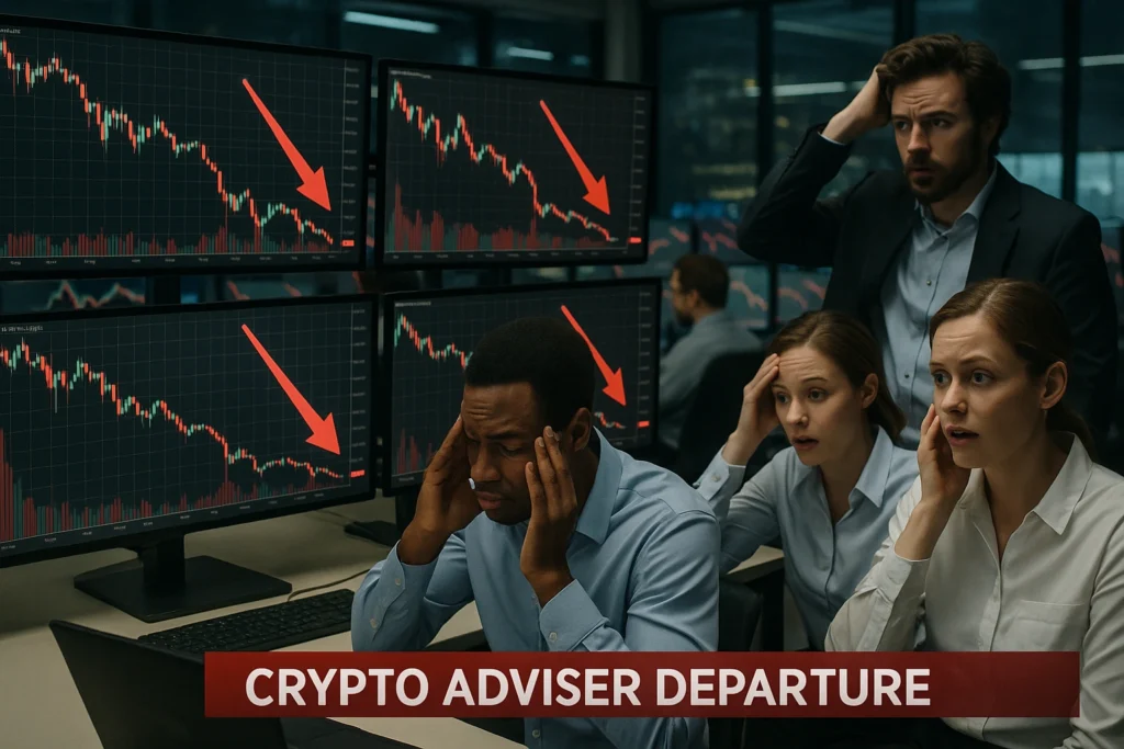 Cryptocurrency market reaction to departure