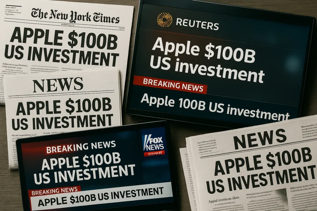 Major news outlets reporting Apple investment