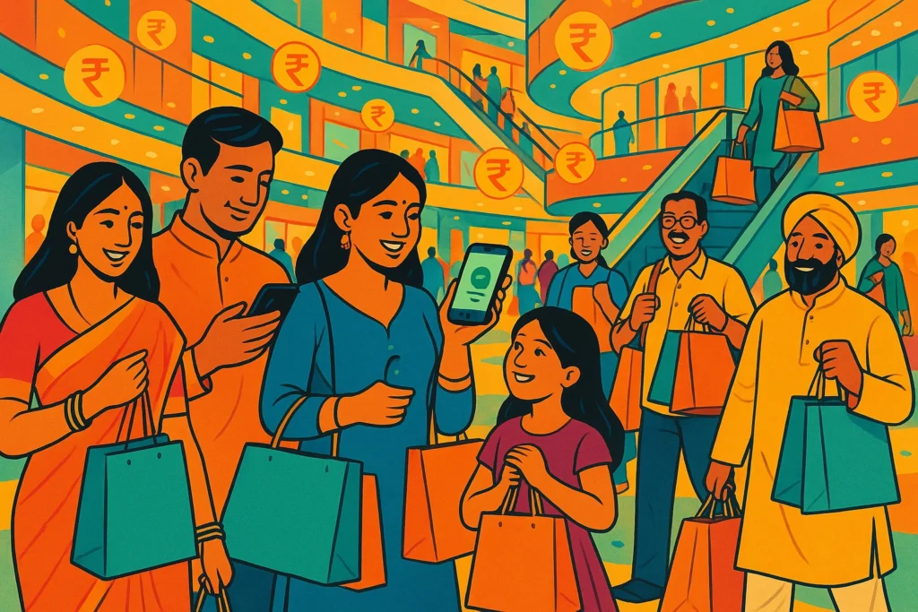 "India domestic consumption growth visualization