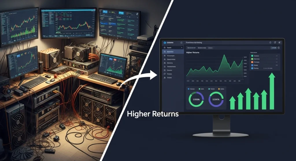 Professional mining platforms vs individual mining comparison