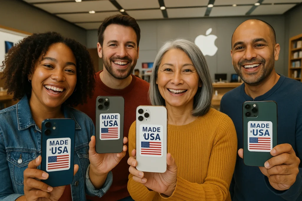 Consumers with Made in USA iPhones