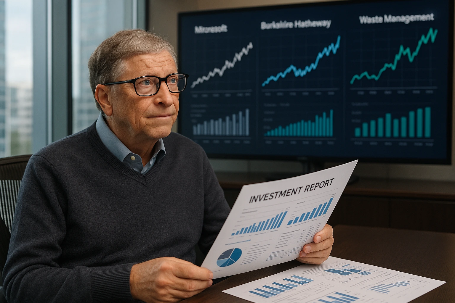 Bill Gates reviewing investments
